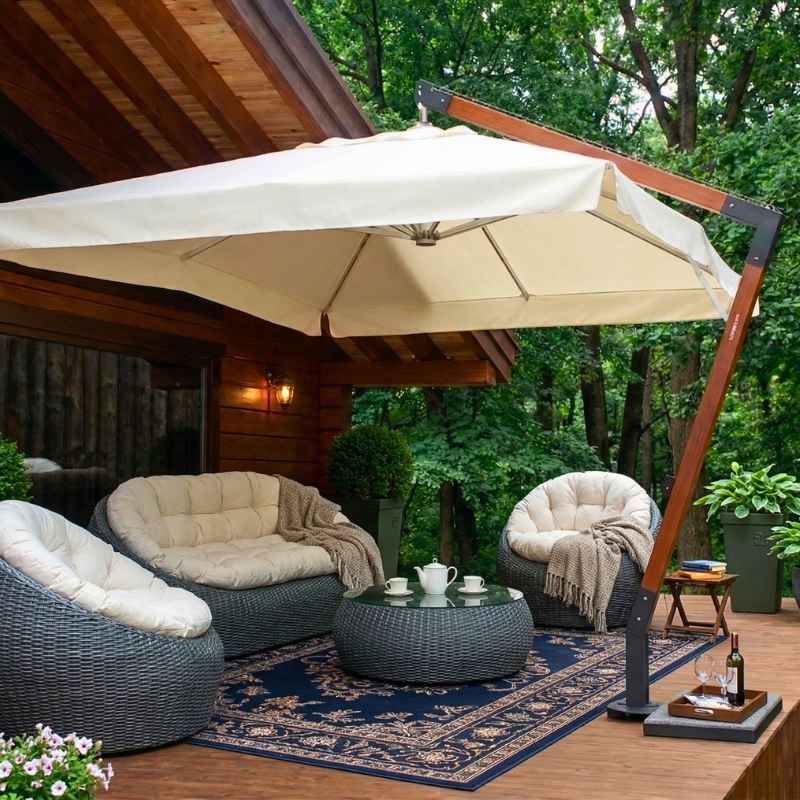 Slunečník boční MASON Terico. Čtvercový 3 x 3 m